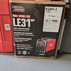 Lincoln Electric
140 Amp LE31MP Multi-Process Stick/MIG/Flux-Core/TIG, 120V, Aluminum Welder with Spool Gun sold separately