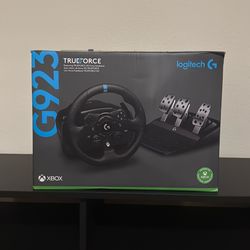 “Logitech G923 TRUEFORCE Racing Wheel + Pedals (Xbox/PC) – Like New in Box”