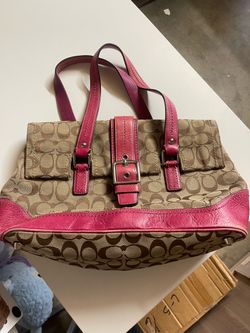 Vintage Coach Hampton Signature Jacquard Carryall / Soho Flap Shoulder Bag