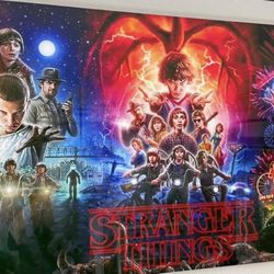 Stranger Things Custom Metal Art Poster 