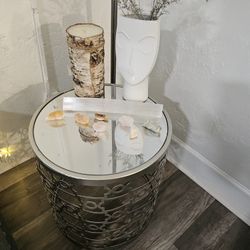 Glass Side Table 