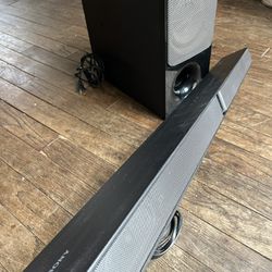 Sony Sound Bar and Subwoofer SA-CT290