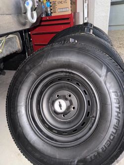 GM rally wheels and tires