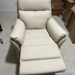 AIRSKY Genuine Leather Recliner Chair, Top Grain Leather, Italian Water-Washing Process, Lazy boy Re