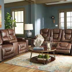 Owner's Box Thyme Power Reclining Living Room Set (Sofa Loveseat Couch Recliner Options 
