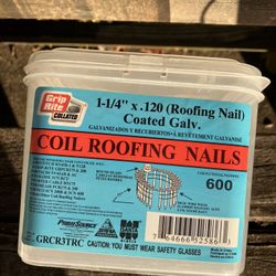 1 1/4 “ Coiled roofing Nails