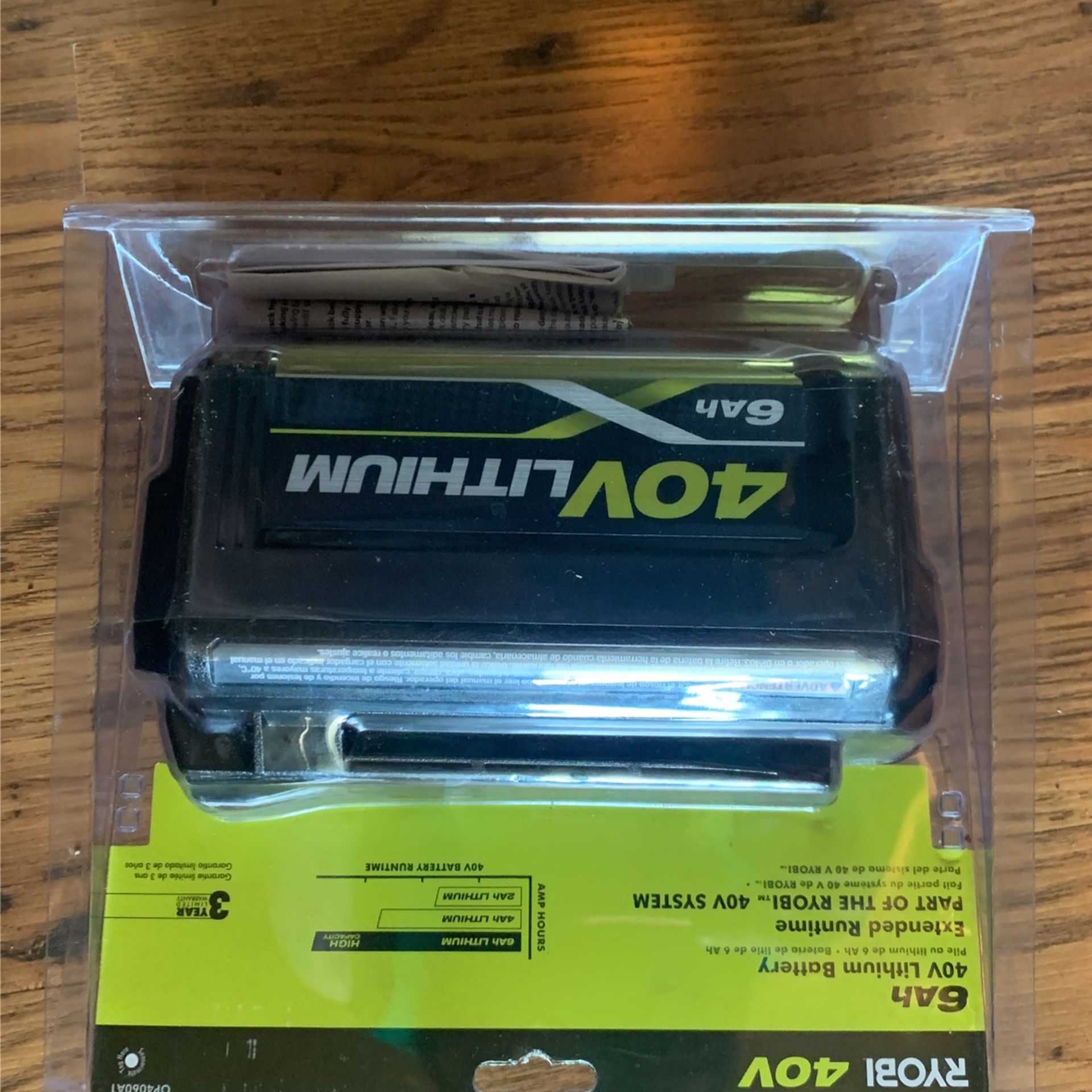 Ryobi 40v 6.0 Battery