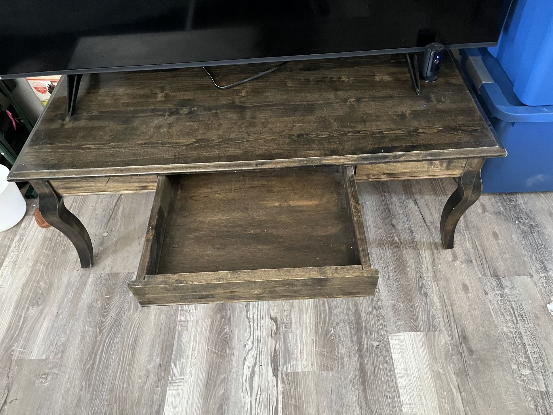 Brown Coffee Table With Drawer
