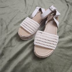 Woven Platform with Ankle Strap