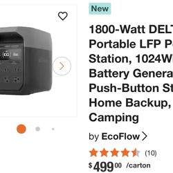 EcoFlow Delta 3 Battery Generator 