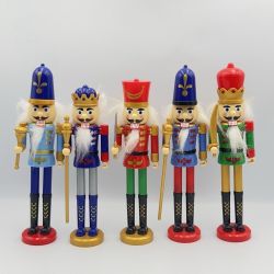 SET OF 5 SOLDIER CHRISTMAS NUTCRACKERS 8-9" TALL NEW Greenbrier Intl. Plastic
