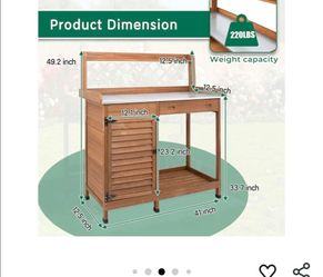 Garden potting workbench