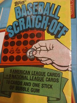 1981 TOPPS SCRATCH OFF UNOPENED PACK 18 CARDS