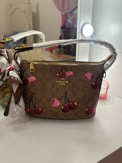 Coach Signature Cherry Print Shoulder Bag