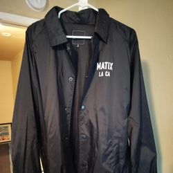 Matix Compton Surf Club Street Los Angeles Men's XL Black Windbreaker Jacket