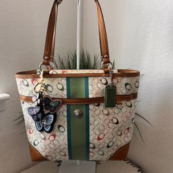 COACH Chelsea Heritage Stripe Tote bag