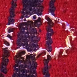 Sterling Silver Dolphin Bracelet 