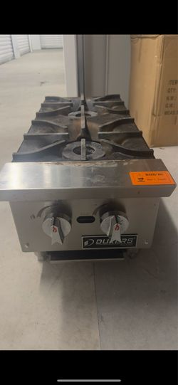 Dukers Commercial 2 Burner Gas Hot Plate – 66,000 BTU