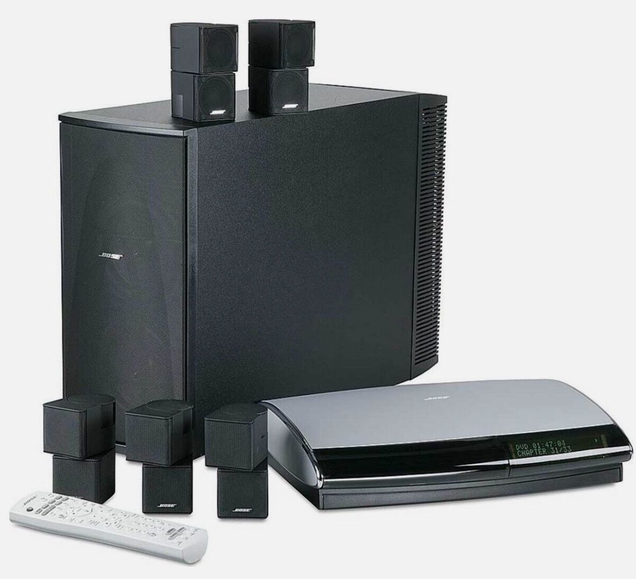 Bose Lifestyle 38 System - 5 Speaker Surround Sound, CD / DVD Receiver Media Center, Subwoofer, Remote, Cables