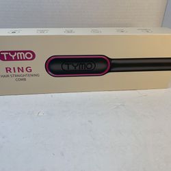 TYMO RING Hair Straightener Brush Comb & Iron Magenta