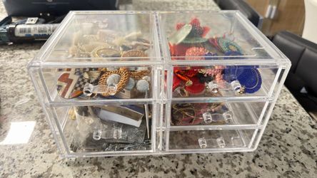 Clear Acrylic Jewelry Organizer with Drawers