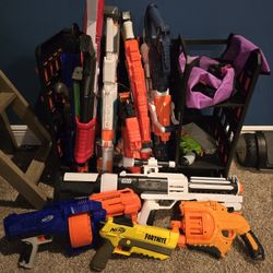 Nerf Guns And Rack