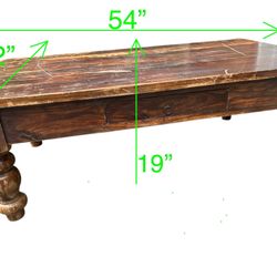 Rustic Wood Coffee Table 
