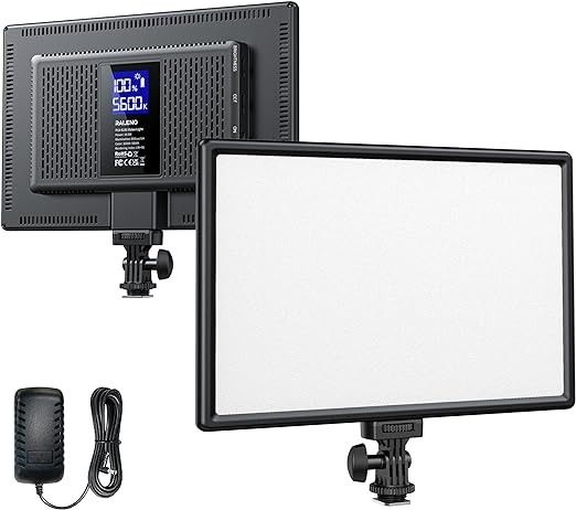 19.5W LED Video Soft Light Panel, 650Lux/m Camera Panel Light Built-in 2* 4000mAh Batteries, CRI>95 3(contact info removed)K Photography Studio Lights