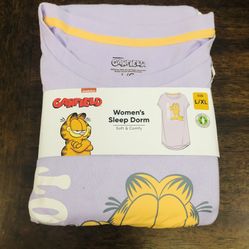 Nickelodeon Garfield women’s Sleep Dorm  I Think Not graphic  purple.L/XL
