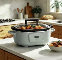 New 6 Quart Programmable Slow Cooker. Olive color