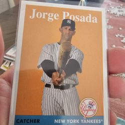 New York Yankees Jorge Posada '19 Topps Archives 08 Bowman 02 Topps Baseball Cards 