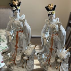 Vintage Japanese Porcelain Geisha Girl Dolls