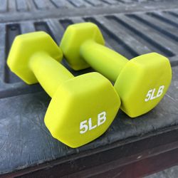 $12 a pair! Pair of 5lb Neoprene Dumbbell Hand Weights! 