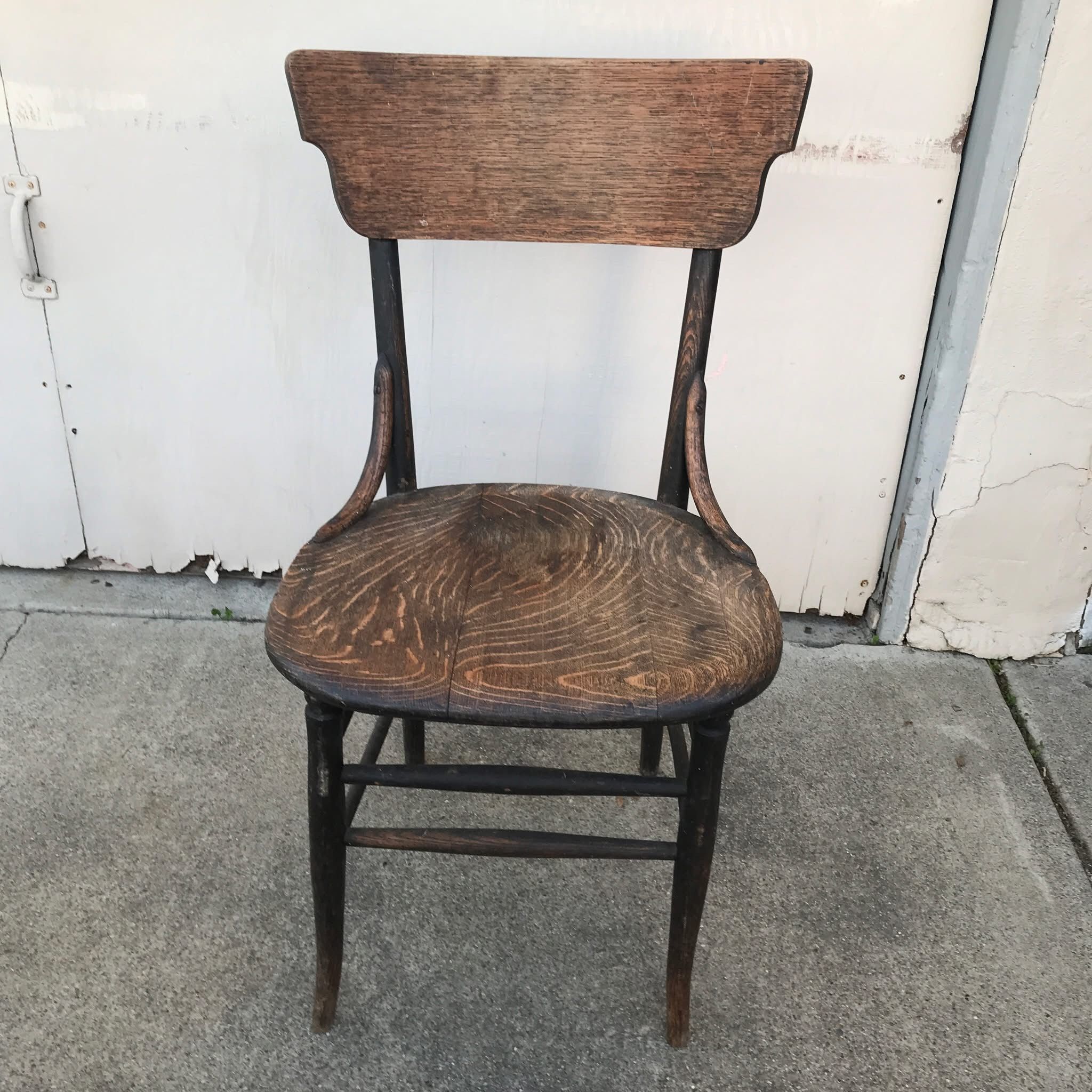 Antique Bentwood Tiger Oak Wood Chair Quarter Sawn Thonet Style Farmhouse Side
