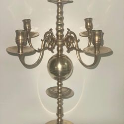 Vantage brass candelabra / candleholders 