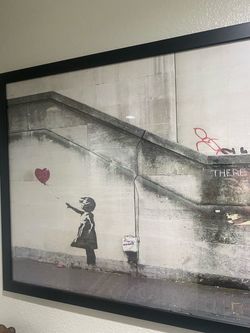 Banksy Girl with Balloon Framed Print