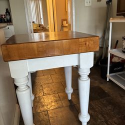 Butcher Block 23”x23”x32”H