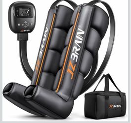 JZBRAIN Pro Compression Boots for Circulation: Leg Compression Massager for Athletes Cordless Air Recovery System with 6 Modes & 8 Intensity(Medium)
