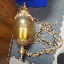 Vintage chain plug in lamp 