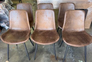 new assembled set of 6 dining chairs