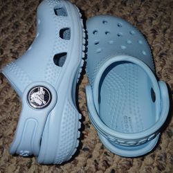 Baby Blue Crocs Size 4 Toddler