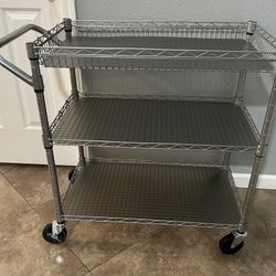 (New) Rolling Stainless Utility Cart
