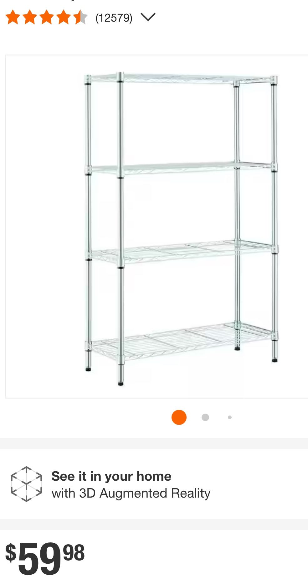 Four shelf steel storage 