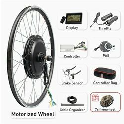 EZKT Ebike Conversion Kit 24inch 26inch 27.5inch 29inch inch Rear Wheel 48V 1500W E-Bike Cycling Hub Motor Conversion Electric Bicycle Motor Kit

