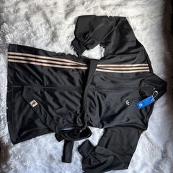 Rare adidas Originals 3-Stripes 3S Wrap Tracksuit Dress Women's Size Small