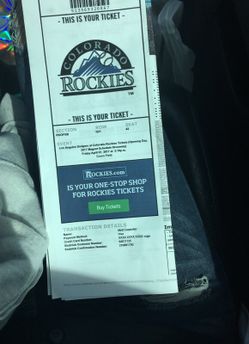Two opening day tickets