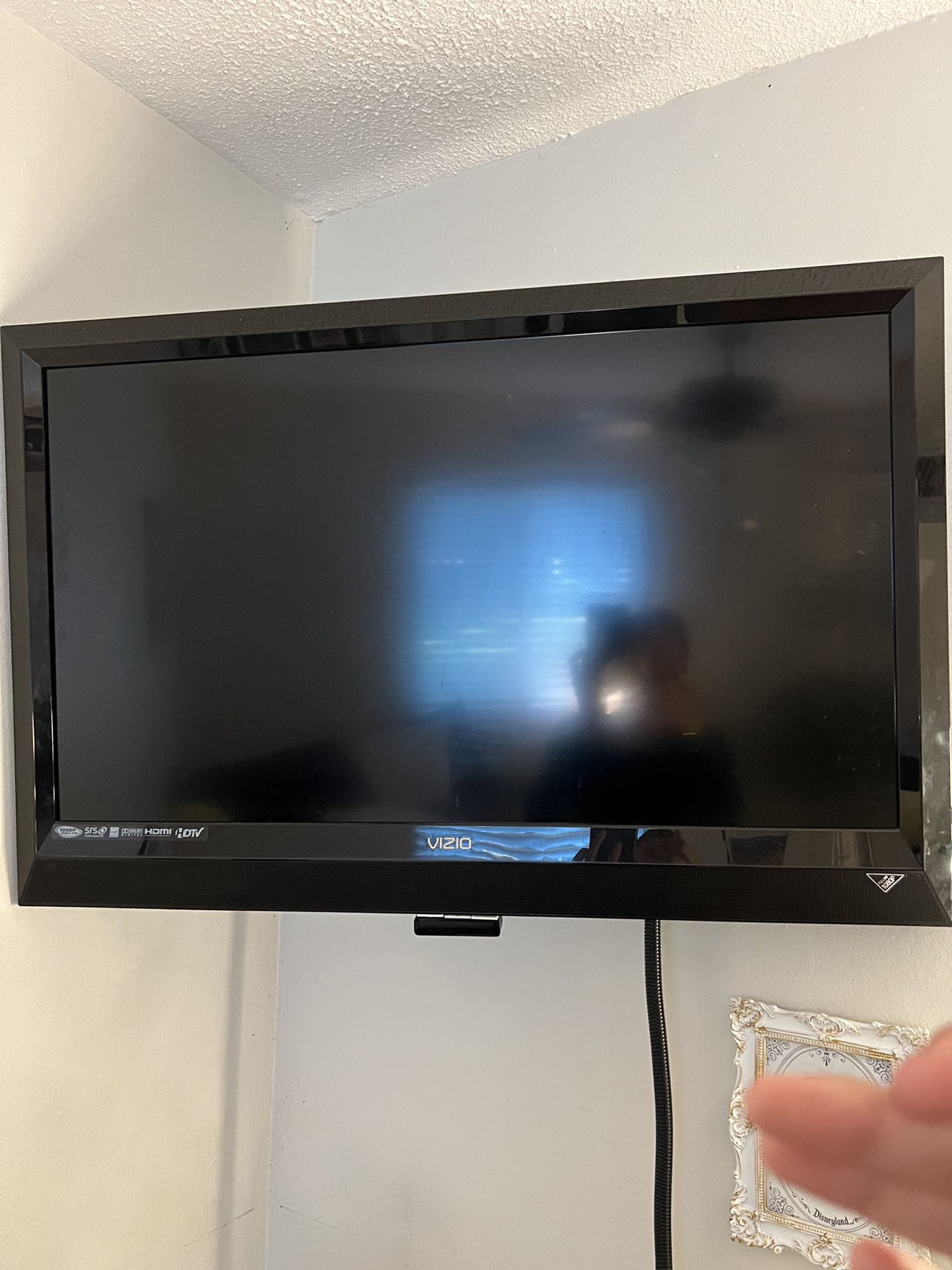 TV With Mount and Roku