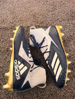 Adidas Football Cleats Navy Blue and Gold SIZE 11.5
