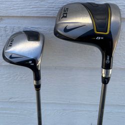 Nike SQ Machspeed Driver & 3 wood UST Mamiya Graphite Shafts S-Flex