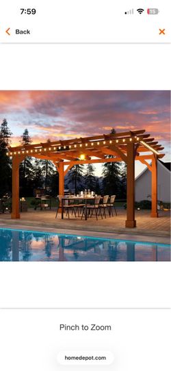Premium 10 ft. x 12 ft. Reddish-Brown Cedar Pergola worth $700